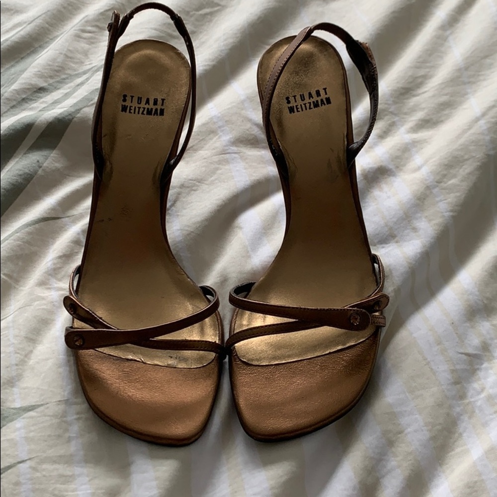 Stuart Weitzman Triglow.  Beautiful bronze